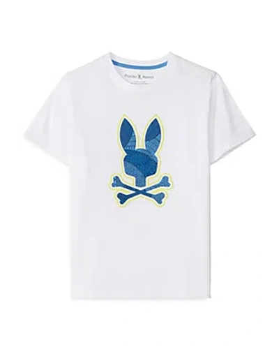 Psycho Bunny Unisex Lenox Graphic Tee - Little Kid, Big Kid In White