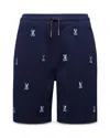 Psycho Bunny Unisex Logo Print Stretch Shorts - Little Kid, Big Kid In Indigo