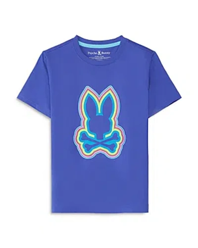Psycho Bunny Unisex Maybrook Graphic Tee - Little Kid, Big Kid In Royal Blue