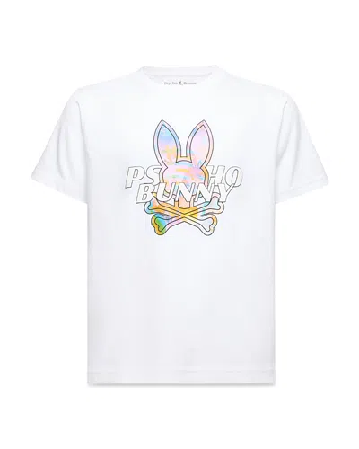 Psycho Bunny Unisex Milos Graphic Tee - Little Kid, Big Kid In White
