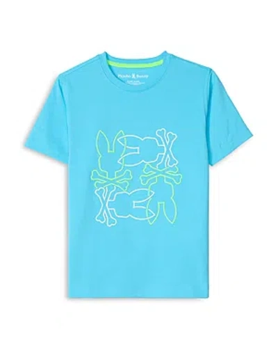 Psycho Bunny Unisex Rodman Pima Cotton Graphic Tee - Little Kid, Big Kid In Aquarius