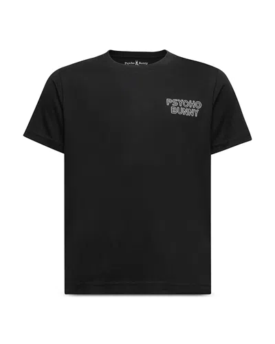 Psycho Bunny Unisex Sydney Back Graphic Tee - Little Kid, Big Kid In Black