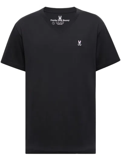 Psycho Bunny V-neck T-shirt In Black