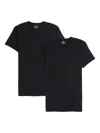 Psycho Bunny Men's Undershirt V Neck Tee Black 2 Pack B6u905arcs-blk In Black