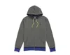 Psycho Bunny Warwick Color-block Logo Heather Storm Hoodie B6h111q1ft-hst In Grey