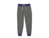 Psycho Bunny Warwick Color-block Logo Heather Storm Pants B6p112q1ft-hst In Grey