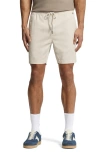 Psycho Bunny Willis Stretch Twill Drawstring Shorts In Neutrals