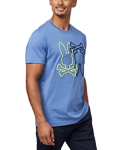Psycho Bunny Winton Embroidered Graphic Tee In Blue