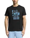 Psycho Bunny Zealand Graphic Applique Logo Tee In Black