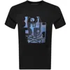Psycho Bunny Zealand Graphic Applique Logo Tee In Black