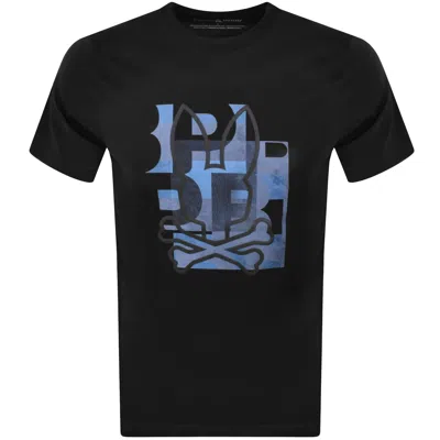 Psycho Bunny Zealand Graphic Logo T Shirt Black