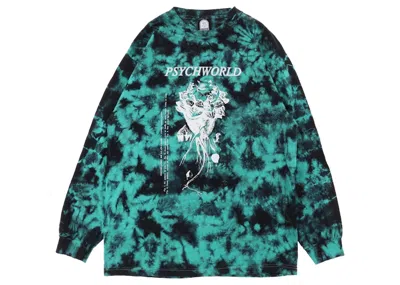 Pre-owned Psychworld Men's  Peyote Long Sleeve Tee Shirt In Tie Dye