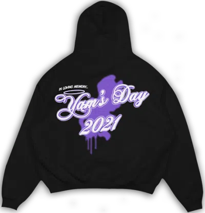 Pre-owned Psychworld Men's  Yams Day Loving Memory Hoodie In Black