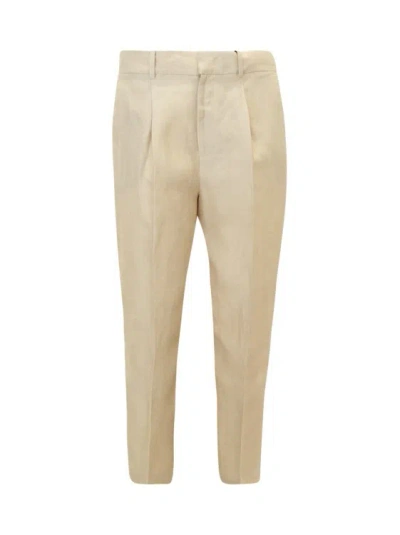 Pt Beige Cotton Pants In Neutrals