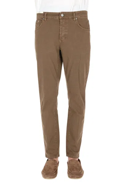 Pt Denim Classic Denim Mini For The Adventurous Spirit In Brown