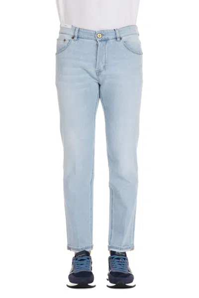 Pt Denim Light Wash Reggae Fit Jeans In Blue