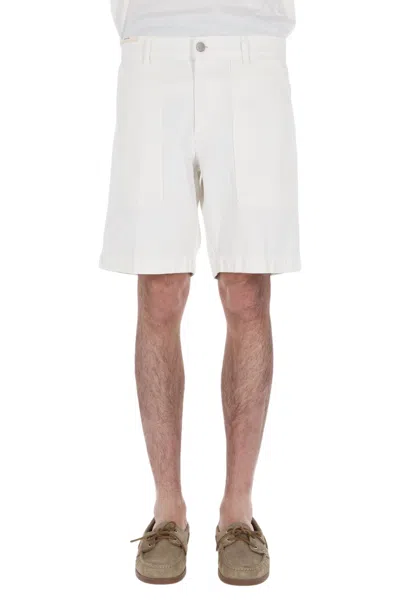 Pt Denim Men's Mini Denim Shorts In White