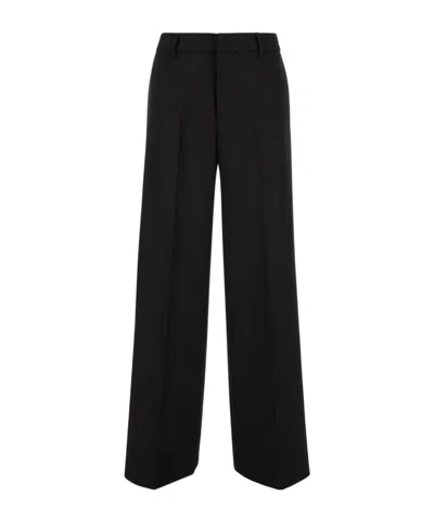 Pt Torino Belt Loop Belt Casual Pants In Black