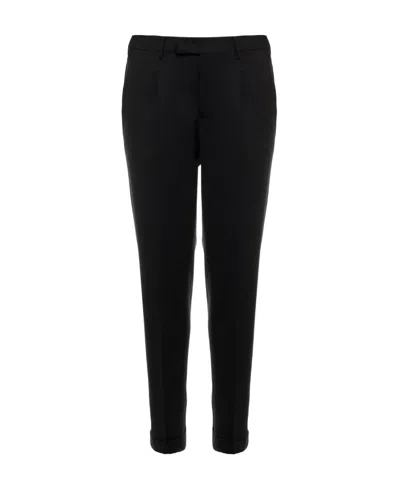 Pt Torino Cropped Tailored Trousers In Black