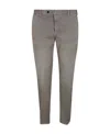 Pt Torino Belt Ring Button Casual Pants In Gray