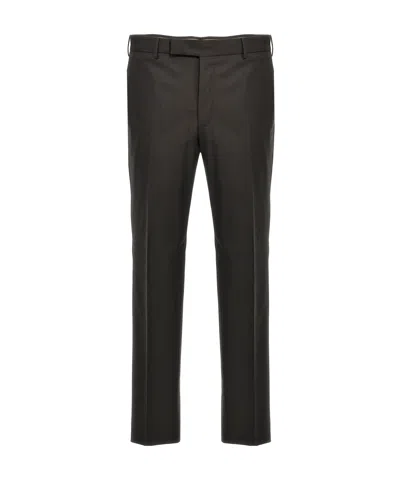 Pt Torino Trousers Tailored Cuffed Hem In Black