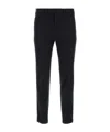 Pt Torino Midnight Blue Stretch Wool Pant In Black