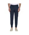 Pt Torino Cropped Cotton And Linen Trousers In Blue