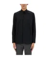 Pt Torino Cuffed Sleeves Cotton Shirt In Black