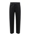 Pt Torino Stretch Cotton Blend Pant With Front Crease In Black