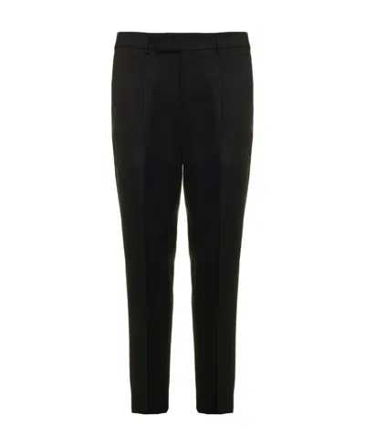 Pt Torino Cropped Tailored Trousers In Black