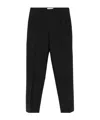 Pt Torino Straight Leg Trousers With Pleated Front And Side Slits
