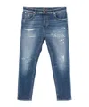 Pt Torino Distressed Jeans In Blue