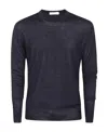 Pt Torino Fine-knit Wool Jumper In Black