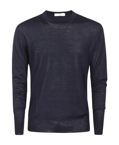 Pt Torino Fine-knit Wool Jumper In Black