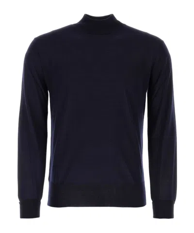 Pt Torino High-neck Virgin Wool Jumper In Black