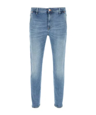 Pt Torino Light-wash Skinny Jeans In Blue
