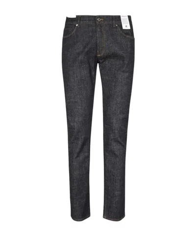 Pt Torino Logo Jeans In Black