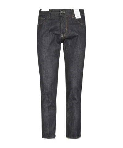 Pt Torino Logo Jeans In Black