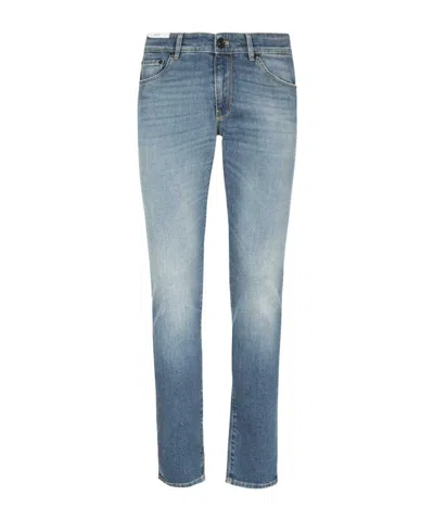 Pt Torino Logo Jeans In Blue
