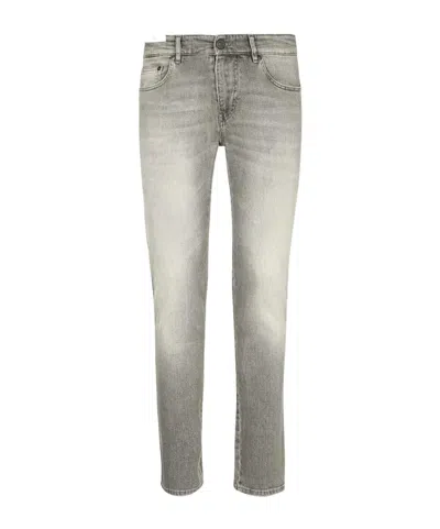 Pt Torino Logo Jeans In Gray