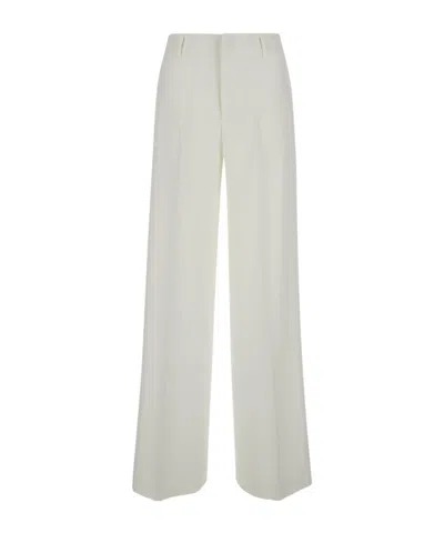 Pt Torino Lorenza Satin Trousers In White