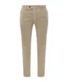 Pt Torino Mid-rise Linen Blend Chinos In Nude