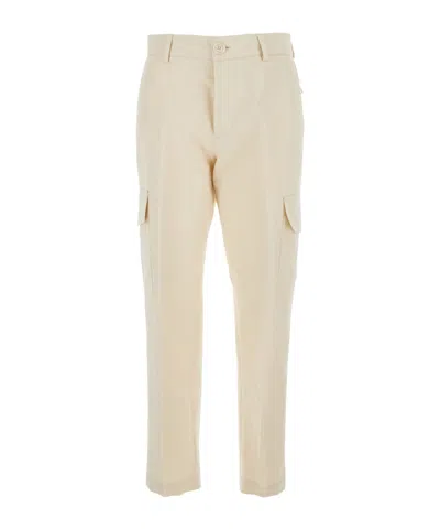 Pt Torino Multi-pocket Casual Pants In White