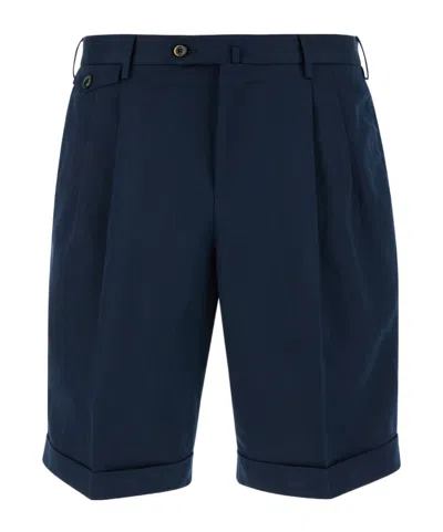 Pt Torino Pleat-detail Bermuda Shorts In Black