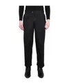 Pt Torino Stretch Cotton Blend Pant With Front Crease In Black