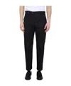 Pt Torino Pressed-crease Straight-leg Trousers In Black
