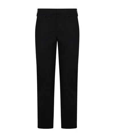 Pt Torino Pressed Crease Stretch-cotton Trousers In Black