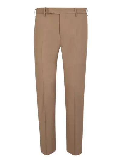 Pt Torino Slim-fit Cropped Chinos In Brown