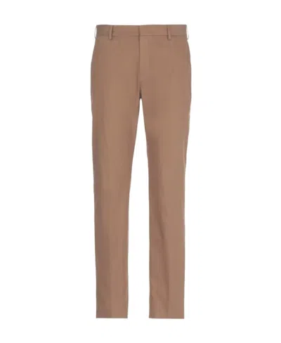 Pt Torino Straight Casual Pants In Brown