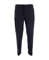 Pt Torino Man Pants Midnight Blue Size 36 Viscose, Linen, Cotton In Black